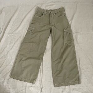 Y2K KikGirk tan Wide Leg Skater Rave Pant